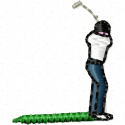 Golf Embroidery Design 7